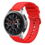 For Samsung Galaxy Watch 46mm 22mm Solid Color Soft Silicone Watch Band(Red)