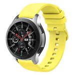 For Samsung Galaxy Watch 46mm 22mm Solid Color Soft Silicone Watch Band(Yellow)