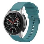 For Samsung Galaxy Watch 46mm 22mm Solid Color Soft Silicone Watch Band(Pine Green)