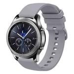 For Samsung Gear S3 Classic 22mm Solid Color Soft Silicone Watch Band(Grey)