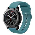 For Samsung Gear S3 Frontier 22mm Solid Color Soft Silicone Watch Band(Pine Green)