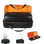 For JBL Partybox On-The-Go Shockproof Hard EVA Storage Bag Carrying Box with Microphone Bag(Black + Orange)