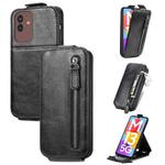 For Samsung Galaxy M13 5G Zipper Wallet Vertical Flip Leather Phone Case(Black)