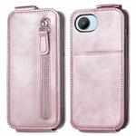For Realme C30 Zipper Wallet Vertical Flip Leather Phone Case(Pink)