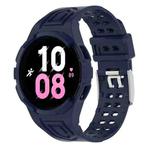 For Samsung Galaxy Watch5 44mm Armor Integrated TPU Double-Pin Buckle Smart Watch Band(Dark Blue)