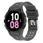 For Samsung Galaxy Watch5 44mm Armor Integrated TPU Double-Pin Buckle Smart Watch Band(Transparent Black)