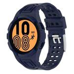 For Samsung Galaxy Watch4 44mm Armor Integrated TPU Double-Pin Buckle Smart Watch Band(Dark Blue)