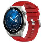 For Huawei Watch GT3 Pro 43mm 20mm Solid Color Soft Silicone Watch Band(Red)