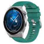 For Huawei Watch GT3 Pro 43mm 20mm Solid Color Soft Silicone Watch Band(Green)