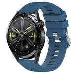 For Huawei Watch GT3 42mm 20mm Solid Color Soft Silicone Watch Band(Blue)
