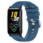 For Honor Watch ES 20mm Solid Color Soft Silicone Watch Band(Blue)