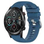 For Honor MagicWatch2 42mm 20mm Solid Color Soft Silicone Watch Band(Blue)