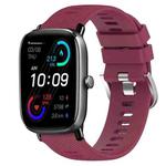 For Amazfit GTS 2 Mini 20mm Solid Color Soft Silicone Watch Band(Burgundy)