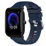 For Amazfit Pop Pro 20mm Solid Color Soft Silicone Watch Band(Midnight Blue)