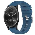 For Garmin Vivomove Sport 20mm Solid Color Soft Silicone Watch Band(Blue)