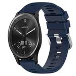 For Garmin Vivomove Sport 20mm Solid Color Soft Silicone Watch Band(Midnight Blue)