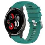 For Garmin Venu 2 Plus 20mm Solid Color Soft Silicone Watch Band(Green)