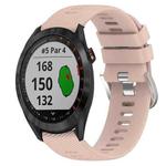 For Garmin Approach S40 20mm Solid Color Soft Silicone Watch Band(Pink)