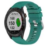 For Garmin Approach S40 20mm Solid Color Soft Silicone Watch Band(Green)