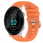 For Garmin Forerunner 158 20mm Solid Color Soft Silicone Watch Band(Orange)