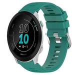 For Garmin Forerunner 158 20mm Solid Color Soft Silicone Watch Band(Green)