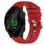 For Garmin Forerunner 55 20mm Solid Color Soft Silicone Watch Band(Red)
