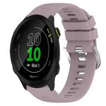 For Garmin Forerunner 55 20mm Solid Color Soft Silicone Watch Band(Roland Purple)