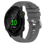 For Garmin Forerunner 55 20mm Solid Color Soft Silicone Watch Band(Dark Grey)