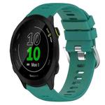 For Garmin Forerunner 55 20mm Solid Color Soft Silicone Watch Band(Green)