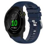 For Garmin Forerunner 55 20mm Solid Color Soft Silicone Watch Band(Midnight Blue)