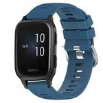 For Garmin Venu SQ 20mm Solid Color Soft Silicone Watch Band(Blue)