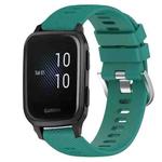 For Garmin Venu SQ 20mm Solid Color Soft Silicone Watch Band(Green)