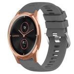 For Garminmove Luxe 20mm Solid Color Soft Silicone Watch Band(Dark Grey)