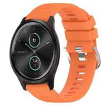 For Garmin Garminmove Style 20mm Solid Color Soft Silicone Watch Band(Orange)