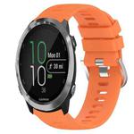 For Garmin Forerunner 645 Music 20mm Solid Color Soft Silicone Watch Band(Orange)
