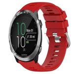 For Garmin Forerunner 645 Music 20mm Solid Color Soft Silicone Watch Band(Red)