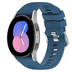 For Samsung Galaxy Watch 46mm 22mm Solid Color Soft Silicone Watch Band(Blue)