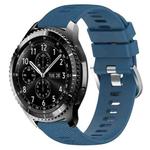 For Samsung Gear S3 Classic 22mm Solid Color Soft Silicone Watch Band(Blue)