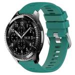 For Samsung Gear S3 Classic 22mm Solid Color Soft Silicone Watch Band(Green)