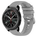 For Samsung Gear S3 Frontier 22mm Solid Color Soft Silicone Watch Band(Grey)
