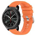 For Samsung Gear S3 Frontier 22mm Solid Color Soft Silicone Watch Band(Orange)