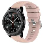 For Samsung Gear S3 Frontier 22mm Solid Color Soft Silicone Watch Band(Pink)