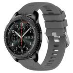 For Samsung Gear S3 Frontier 22mm Solid Color Soft Silicone Watch Band(Dark Grey)