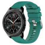 For Samsung Gear S3 Frontier 22mm Solid Color Soft Silicone Watch Band(Green)