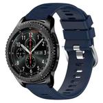 For Samsung Gear S3 Frontier 22mm Solid Color Soft Silicone Watch Band(Midnight Blue)