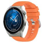 For Huawei Watch GT3 Pro 46mm 22mm Solid Color Soft Silicone Watch Band(Orange)