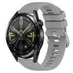 For Huawei Watch GT3 46mm 22mm Solid Color Soft Silicone Watch Band(Grey)