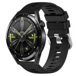 For Huawei Watch GT3 46mm 22mm Solid Color Soft Silicone Watch Band(Black)