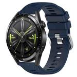 For Huawei Watch GT3 46mm 22mm Solid Color Soft Silicone Watch Band(Midnight Blue)