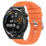 For Huawei Watch GT Runner 22mm Solid Color Soft Silicone Watch Band(Orange)